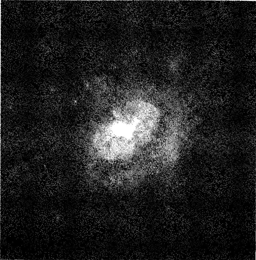 Figure 12.6 The Homunculus and other nebulae surrounding η Carinae. The two dusty lobes were ejected as a bipolar flow in a large outburst in the mid-nineteenth century. An inner equatorial ring is present along with more distant gas. The star is visible at the center of the image. Each lobe has a diameter of \sim 10'' , corresponding to \sim 0.1 pc. The gas outside the lobes has an emission-line spectrum which shows that C and O are deficient, and N enhanced, relative to…